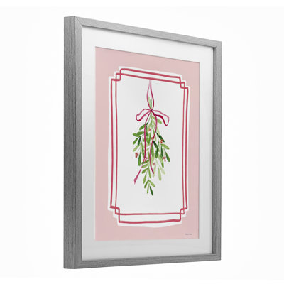 Gui sur pastel rose, reproduction encadrée sous verre, design par Rachel Nieman