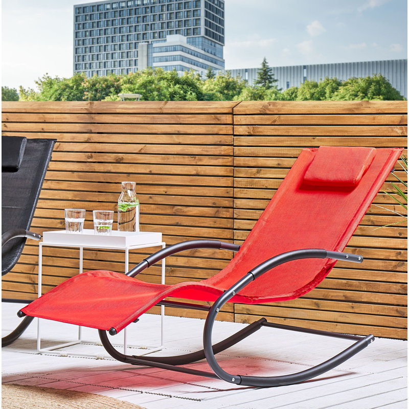 Massanutten 155cm Long Single Chaise, Red