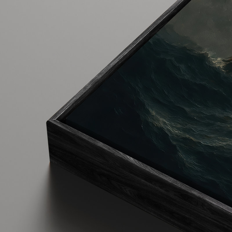 Impression sur toile encadrée - Bateau à voile sur les vagues, impressions murales pour chambre à coucher - 16 po x 24 po