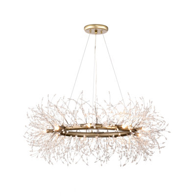 Vargas 9 - Light 31.5" Unique / Statement Beads Firework Chandelier