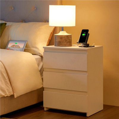3-Drawer Vertical End Table