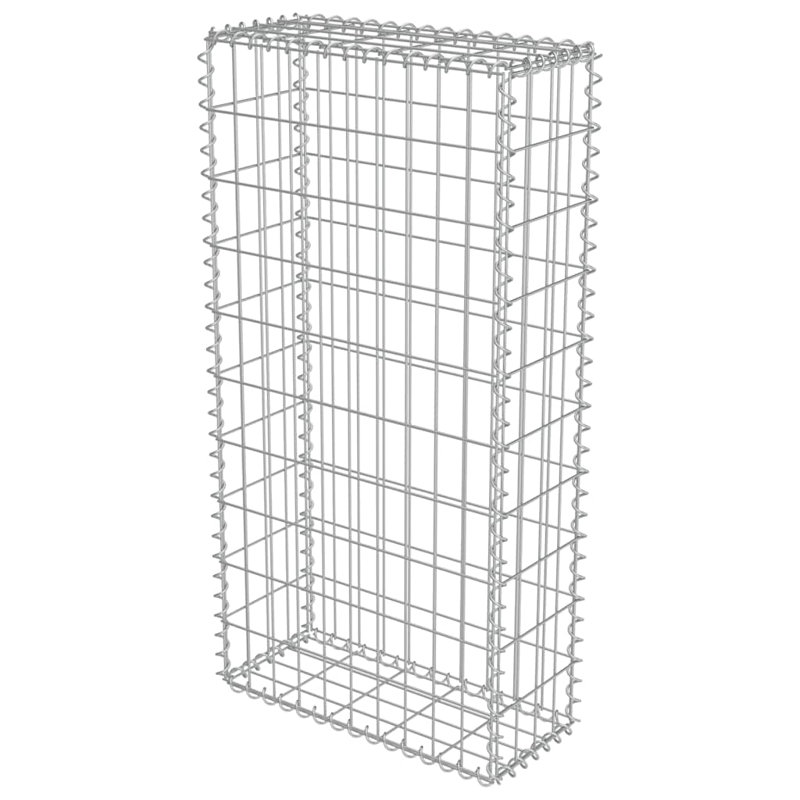 Mur de soutènement en acier galvanisé Gabion 19,7 x 7,78 x 39,4 po Gabion, H 7,9 po x l 19,7 po