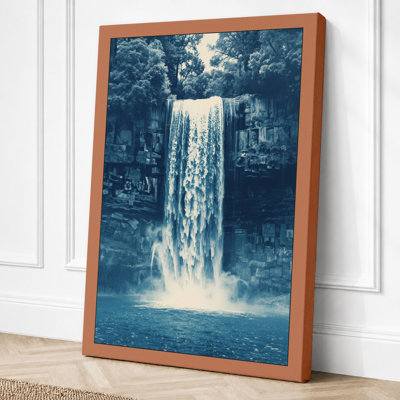 Luminous Waterfall Scandinavian - Wrapped Canvas