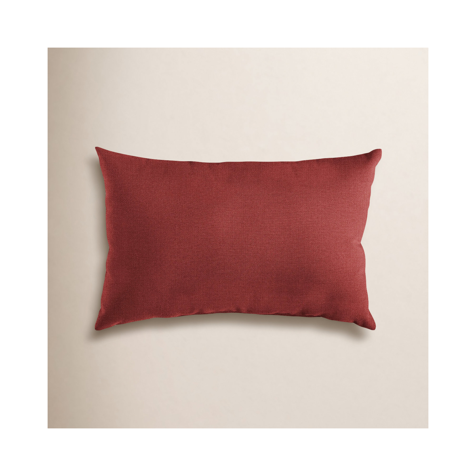 Sunbrella Lumbar Rectangular Indoor/Outdoor Pillow Cover & Insert, Off White, 12" H x 18" W
