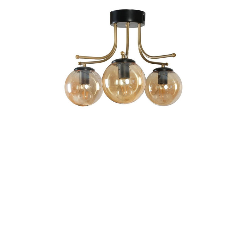 Chandle Chandelier, Black/Amber