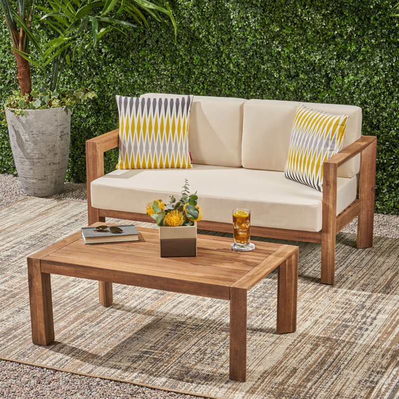 GENSER LOVESEAT & COFFEE TABLE