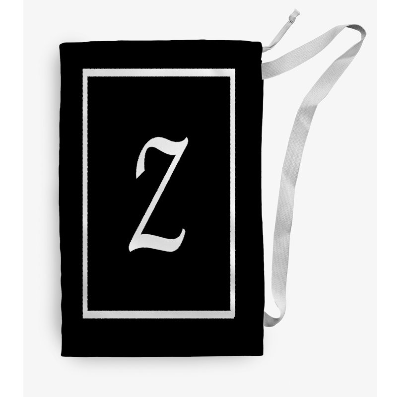 Sac à linge Monogram, Petit (H 29 po x l 18 po), Noir