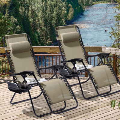 Cynar Folding Zero Gravity Chair(Set of 2)