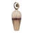 Glam 2-Tone Glass Tall Jar with Lid for Table Display - Home Decor Jar with Sculptural Accent for Kitchen or Bathroom - Bronze & Copper-1801867837