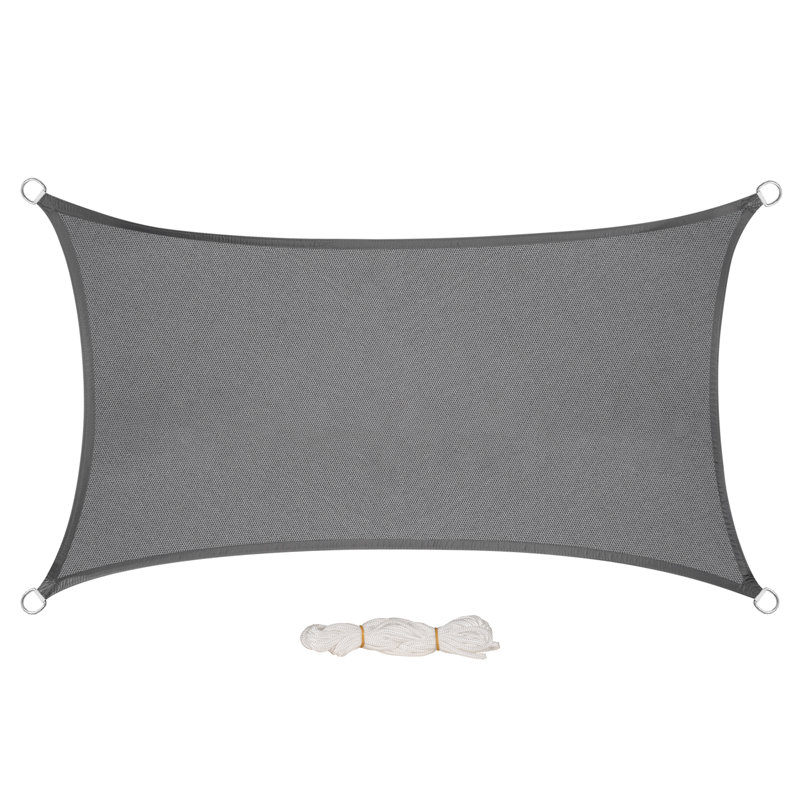 Dushore 3m x 4m Rectangular Shade Sail, Grey