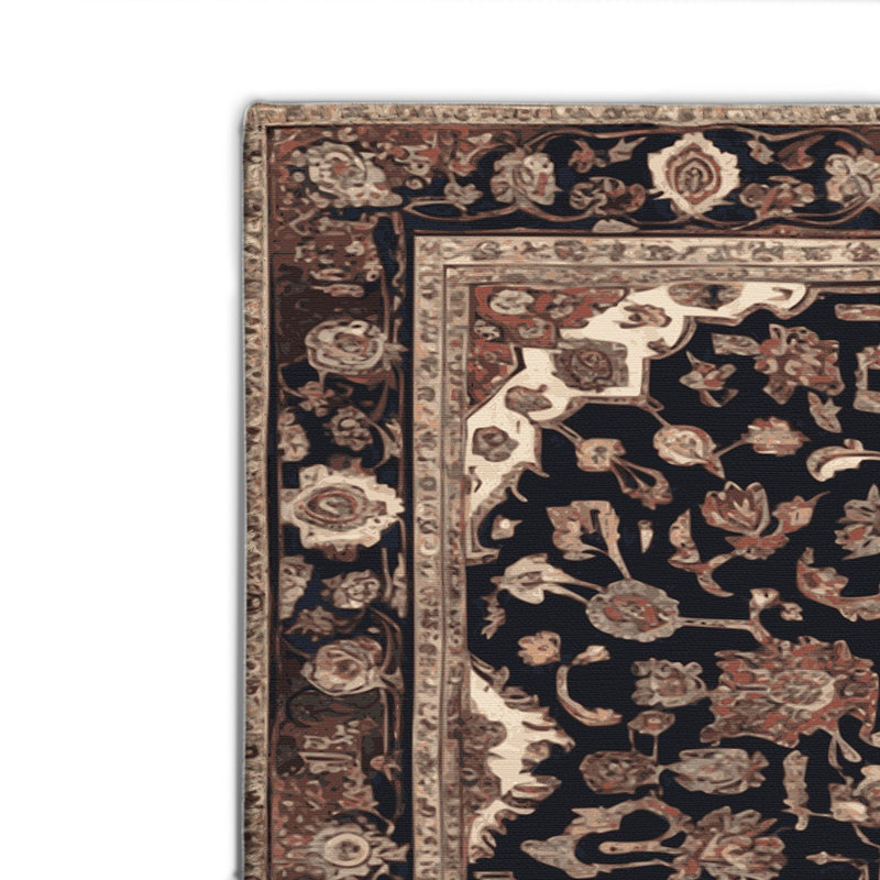 Tapis d'intérieur et d'extérieur brun Persian, Rectangulaire 2 pi x 3 pi
