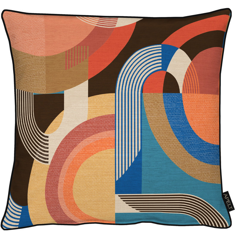 Arco Abstract Cushion, 46cm H x 46cm W, Cushion Cover Only - No Insert, Square