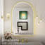 Miroir de salle de bain à DEL avec lumières, miroir de salle de bain arqué avec antibuée, fonction de mémoire, à intensité variable-33203117-33203118