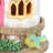 Exhart Solar Daisy Petal Roof Fairy House Garden Statue, 9.5 X 7.5 X 10 Inches