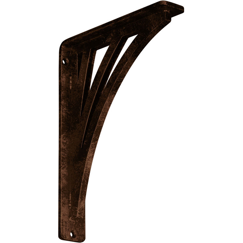 Support en fer forgé Nevio, Cuivre antique, H 10 po x l 1,5 po x P 7,5 po