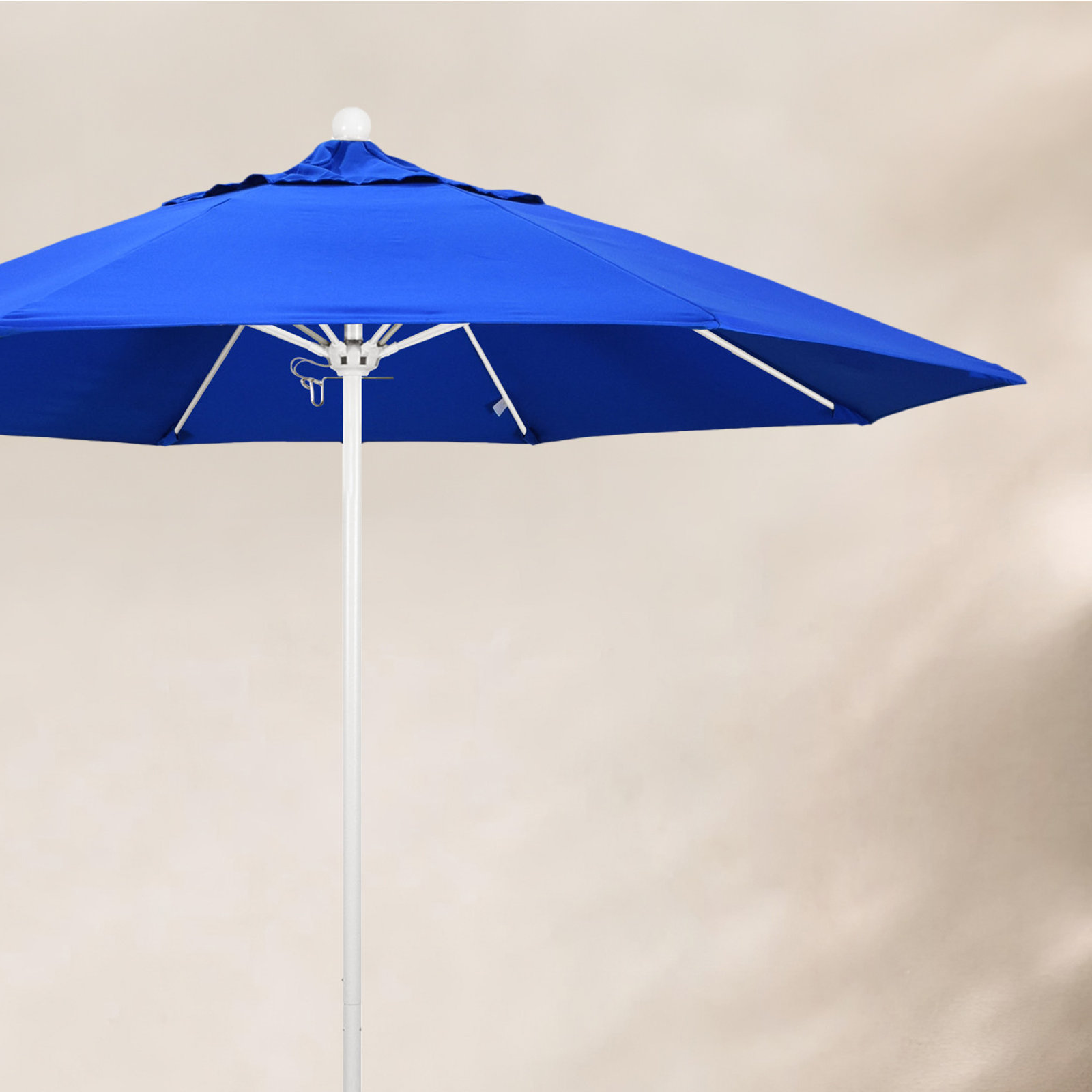 Maria 108'' Sunbrella® Outdoor Umbrella, Canvas Pacific Blue Sunbrella® Canvas, White