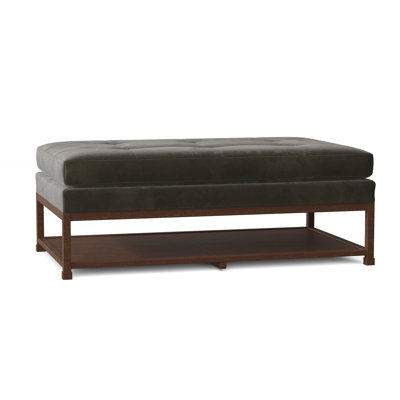 Libby Langdon 52.5"" Wide Tufted Rectangle Cocktail Ottoman with Storage -  Fairfield Chair, 6602-52_9953 35_Walnut