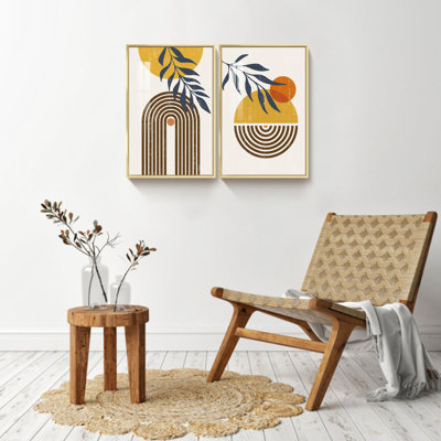 Boho Artwork - ensemble de 2 reproductions de photos sur toiles