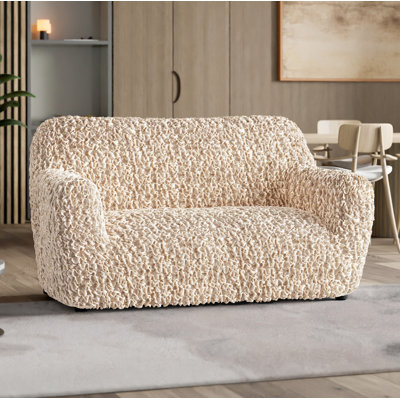 Stretchy Slipcover for Loveseat Sofa - Exclusive Design & Soft to Touch - Fuco Velvet Collection
