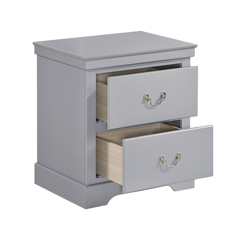 Table de chevet en bois 1Pc, Gris