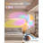 Polynescence Floor Hansel Modern Chrome Led Light With Adjustable Arms, Remote Control & Colour Filters For Customizable Ambiance
