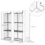 Three Tier Mini 144*48*152 cm Steel 1 Piece Mini Greenhouse White with UV-resistant PE Cover-134738513