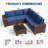 5 - Person Wicker Outdoor Modular Sectional Seating Group with Cushions-1743725295-1699657825