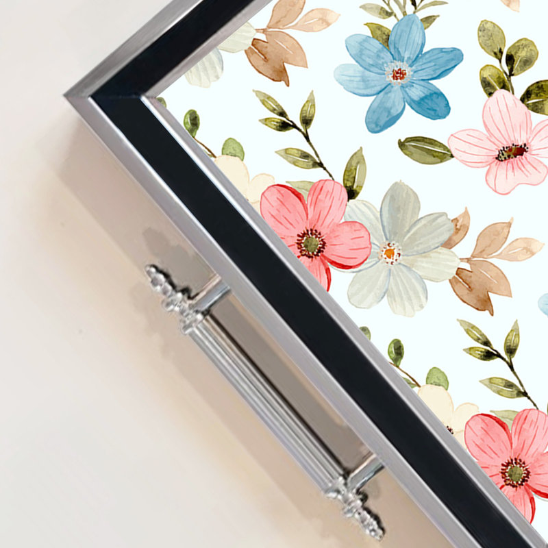 Elegant Glass Tray, 19.7 x 11.4 x 1.4 inches | 100% Durable Glass Construction | Easy to Clean with Damp Cloth | Ideal for Serving, Decorative Display, and Organizing | Stylish Addition to Home Décor