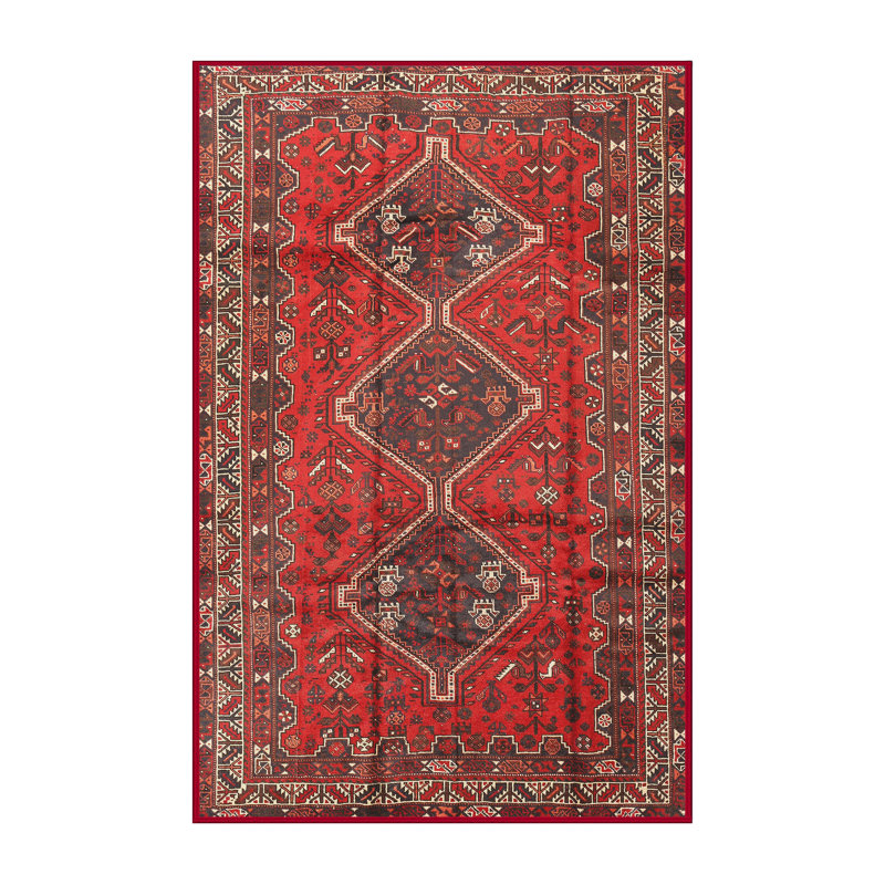 Tapis rouge à motif sud-ouest, Rectangle 7 pi x 9 pi