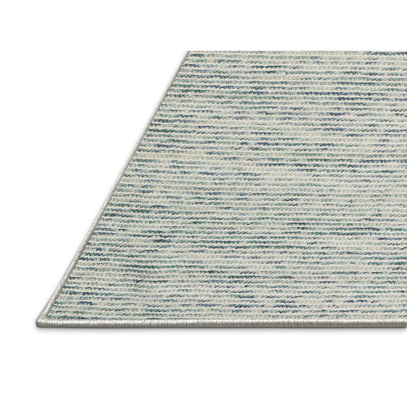 Tapis contemporain gris / vert clair, Rectangle 8 pi x 10 pi