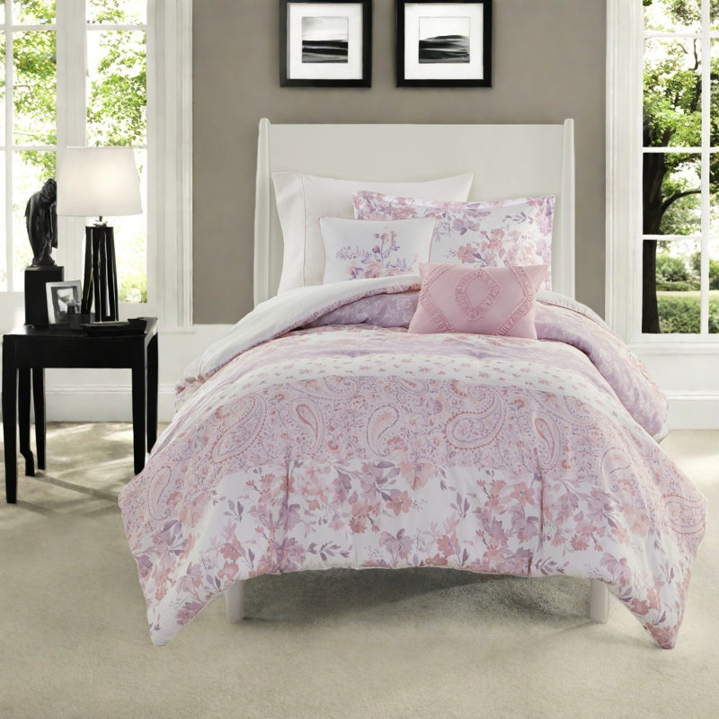 Ensembles de literie en microfibre douce pour grand confort floral