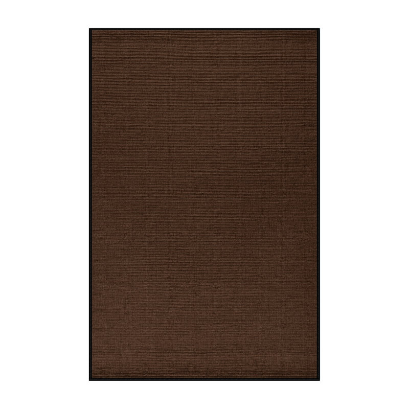 Tapis noir uni lavable à la machine, Rectangulaire 8 pi x 10 pi