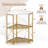 Corner Printer Stand with Charging Station Adjustable Metal Mesh Shelf White-121282974