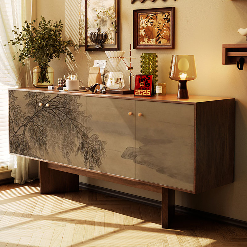 Buffet rétro de style chinois, Noyer