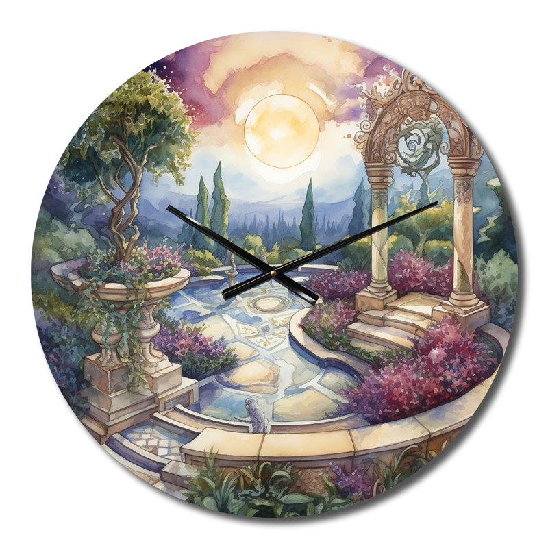 Horloge murale Garden Oasis III, Moyenne