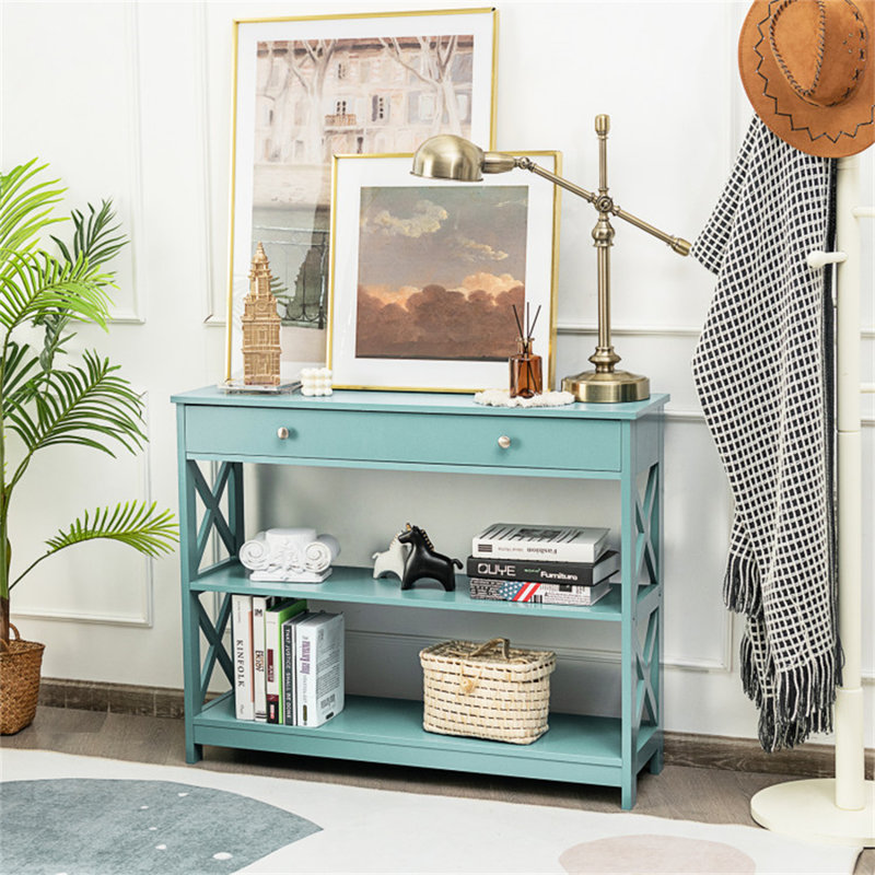 Friedrich 39'' Console Table, Turquoise