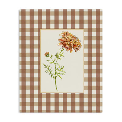 Plaid Marigold Flower Canvas, design by Lisa Wehmeyer