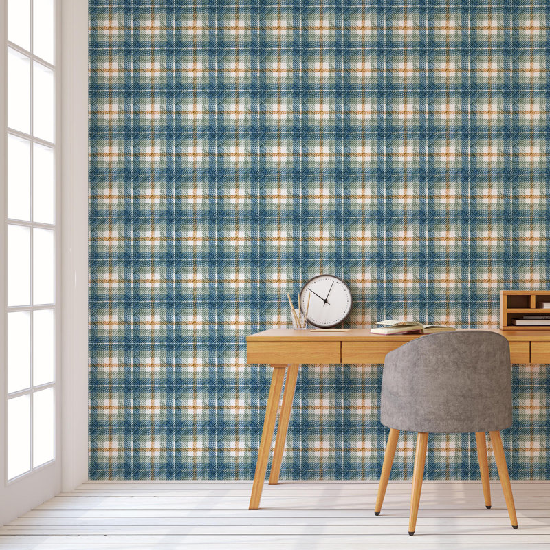 Rouleau de papier peint L 10 pi x l 24 po Thales, Bleu