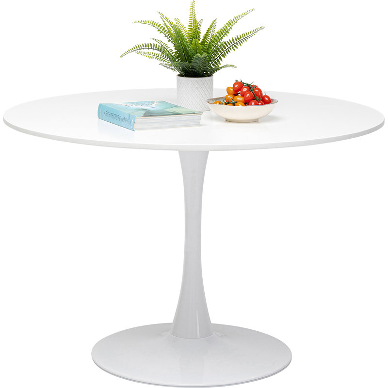 Chic dining table, 72cm H x 110cm W x 110cm D, White
