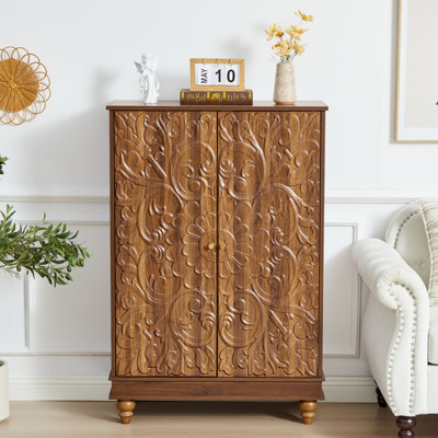Farmhouse 31.73'' W 2 - Door Accent Cabinet Sideboard