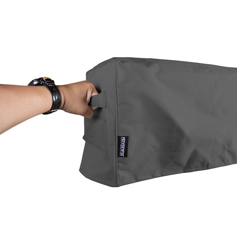 Auvent rétractable robuste résistant aux intempéries, H 11 po x l 168 po x P 8,5 po, gris