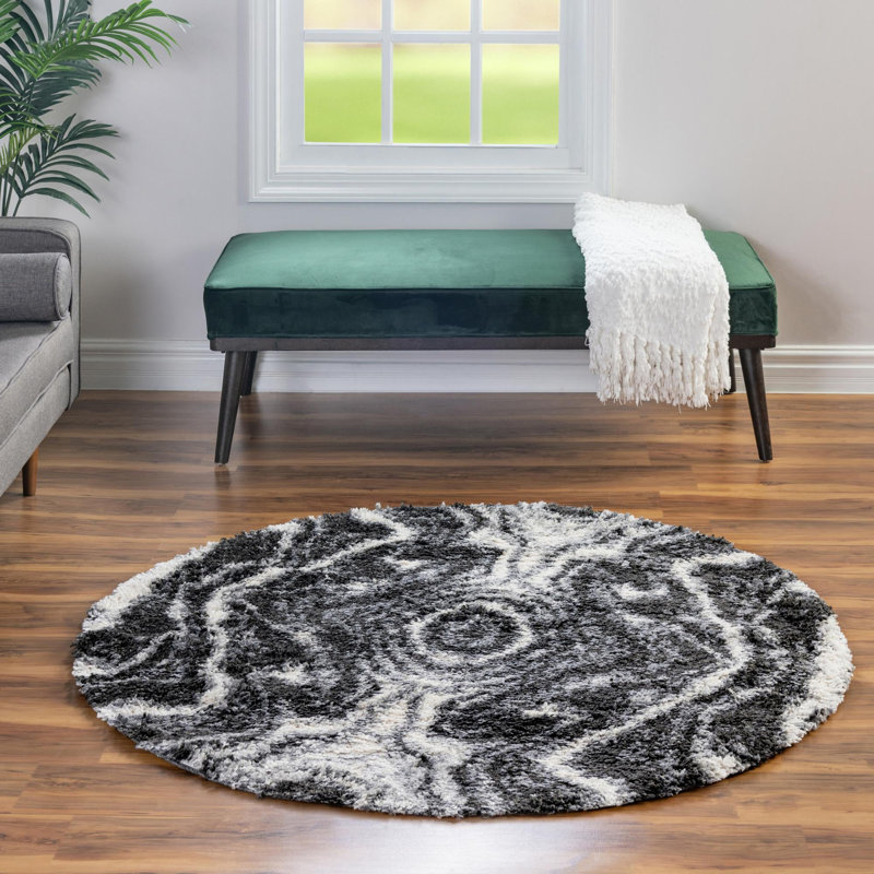 Adilkhan Ikat Indoor Rug, Round 5'3"