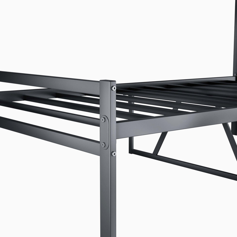 Sturdy Metal Platform Bed with Headboard, No Box Spring Required
