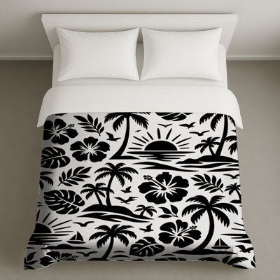 Tropical Palm Leaves Duvet Covers