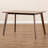 Jablonski Walnut Brown Finished Mid-Century Modern Dining Table, 29.5" H X 47.2" W X 29.5" D