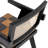 Andrene Solid Wood Rattan Genuine Leather Arm Chair Dining Chair-2058974546