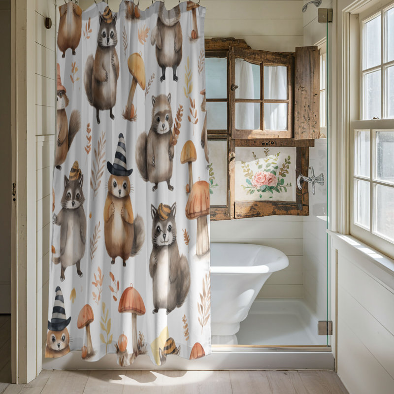 Fall Fall - Rideau de douche Premium, H 74 po x l 71 po