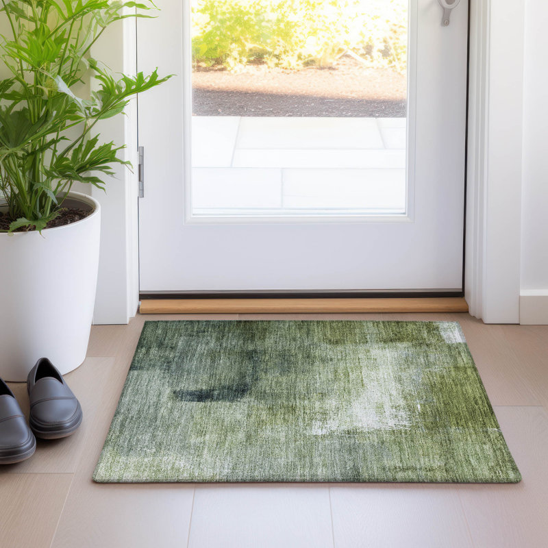 Tapis intérieur / extérieur rectangulaire avec envers antidérapant Malm, Rectangle 1 pi 8 po x 2 pi 6 po