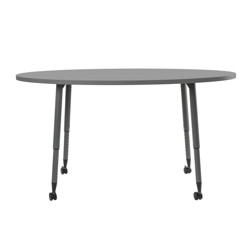 Table d'activité thermofusionnée 30 x 60 avec pieds fuselés réglables Adapte, Gris, Mer du nord