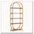 70.8" 5-Tier Modern Brown Arched Open Bookshelf For Office, Bedroom, Living Room